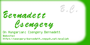 bernadett csengery business card